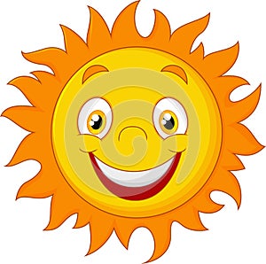 Happy cartoon sun