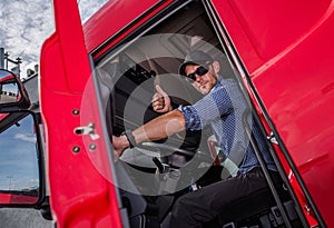 Truck Driver Thumb Up photo