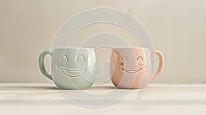 The Happy Ceramic Mugs.AI generated image