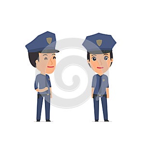 Happy Character Constabulary standing in relaxed pose photo