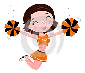 Happy cheerleader girl photo