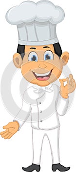 Happy chef cartoon Smile For you design