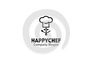 Happy Chef Logo Design Illustration