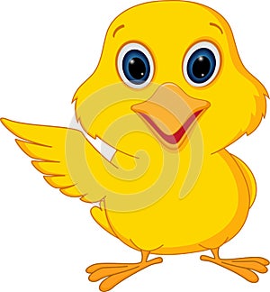 Happy chick cartoon