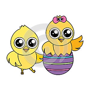 Happy chick easter