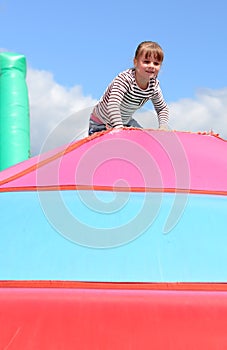 Happy child girl outdoor