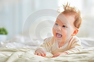 Happy child laughing
