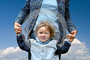 Happy child with mum