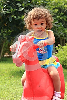 Happy child in park