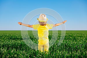 Happy child in spring outdoor