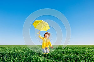 Happy child in spring outdoor