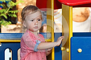 Happy children activities, story of family games. Child playing outside