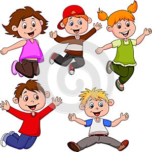 Happy children cartoon