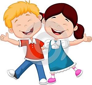 Happy children cartoon