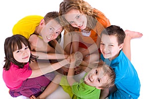 Happy Children in a Circle