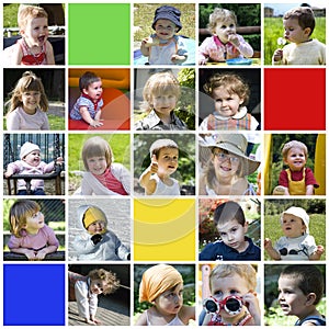 Happy children collage