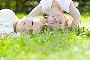 Happy children playing