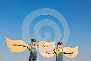 Happy children playing outdoor