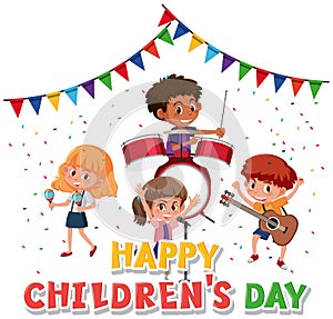 Happy children`s day character