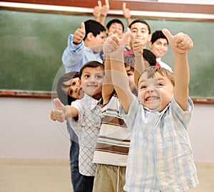 Children at school classroom