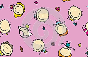Happy children texture