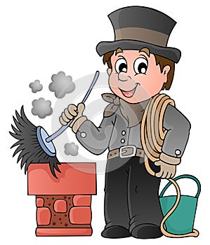 Happy chimney sweeper photo