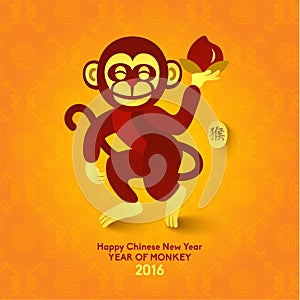 Happy Chinese New Year 2016 Year of Monkey