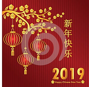 Happy Chinese New Year 2019 Vector