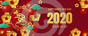 Happy Chinese New Year 2020 banner.