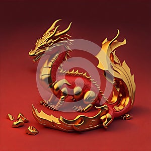 Happy chinese new year 2024 the dragon zodiac sign.
