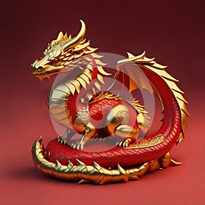 Happy chinese new year 2024 the dragon zodiac sign.