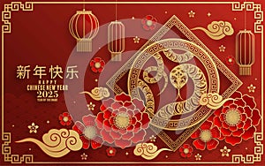 Happy chinese new year 2025 year of the snake.