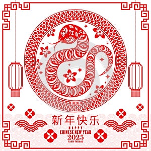 Happy chinese new year 2025 year of the snake.