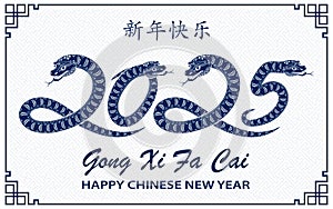 Happy Chinese new year 2025 Zodiac sign, year of the Snake