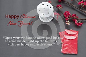 Happy Chinese New Year ! Open your windows to allow good luck to come inside, light up the lanterns with new hopes aspirations.