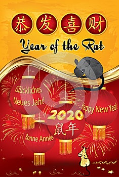 Happy Chinese New Year of the Rat 2020! - multilingual greetings