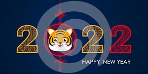 Happy Chinese New Year. tiger symbol of 2022, Chinese New Year