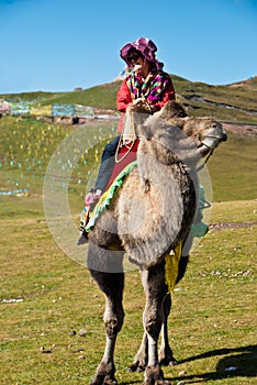 A happy chinese tourist