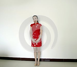 Happy Chinese woman on wedding day