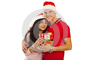 Happy Christmas couple