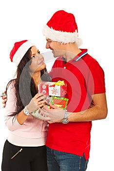 Happy Christmas couple