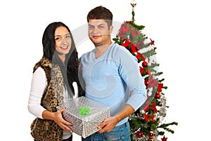 Happy Christmas couple