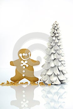 Happy Christmas gingerbread men cookies