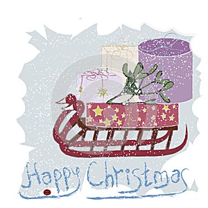 Happy Christmas greeting card