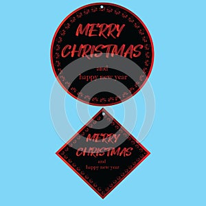 Happy Christmas  tags. decoration tags