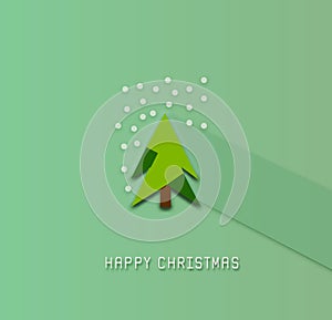 Happy christmas, tree, ilustration