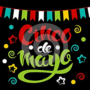 Happy Cinco de Mayo greeting card.