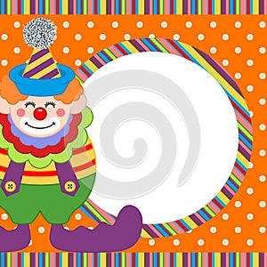 Happy clown frame background