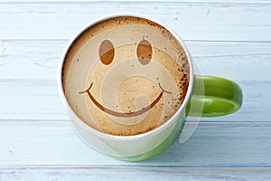 Happy Coffee Cup Smiley Face