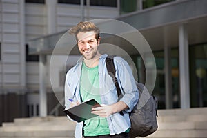 Happy college student